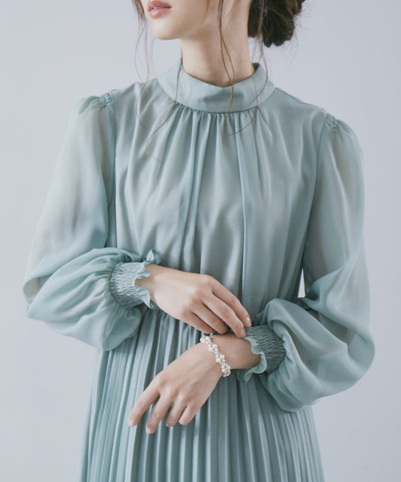 niana パール&ビジュービーズ ラインブレスレット オフホワイト