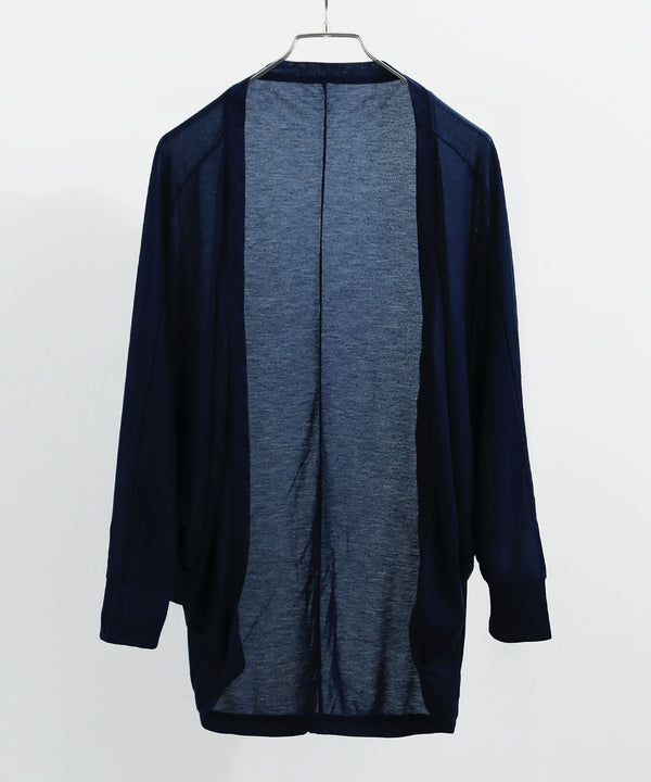 Fashion Letter UVケアカーディガン(ドルマン) ネイビー
