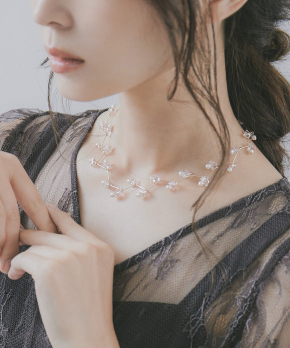 niana 小枝ネックレス ピンク