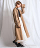 Fashion Letter キャンディ袖シャツワンピース ベージュ