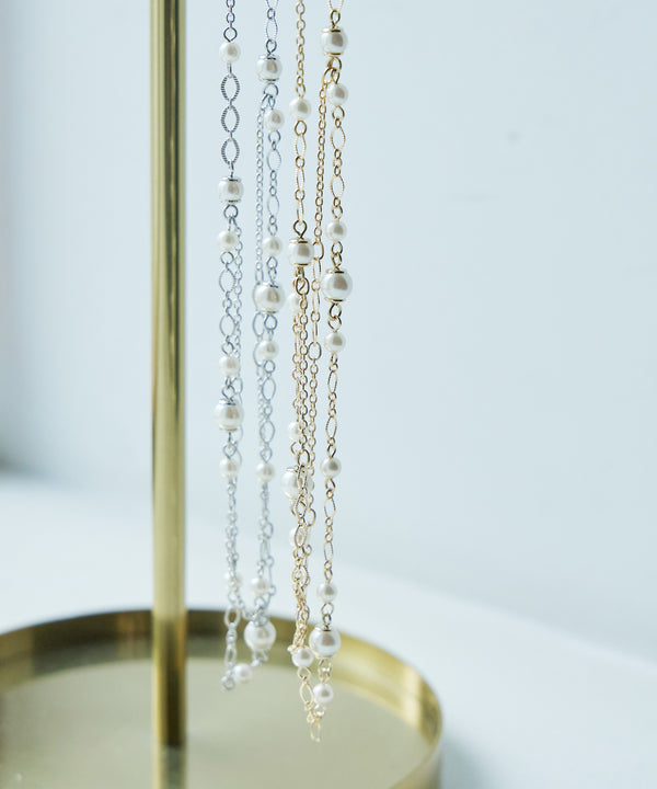 niana パールチェーン２連ネックレス