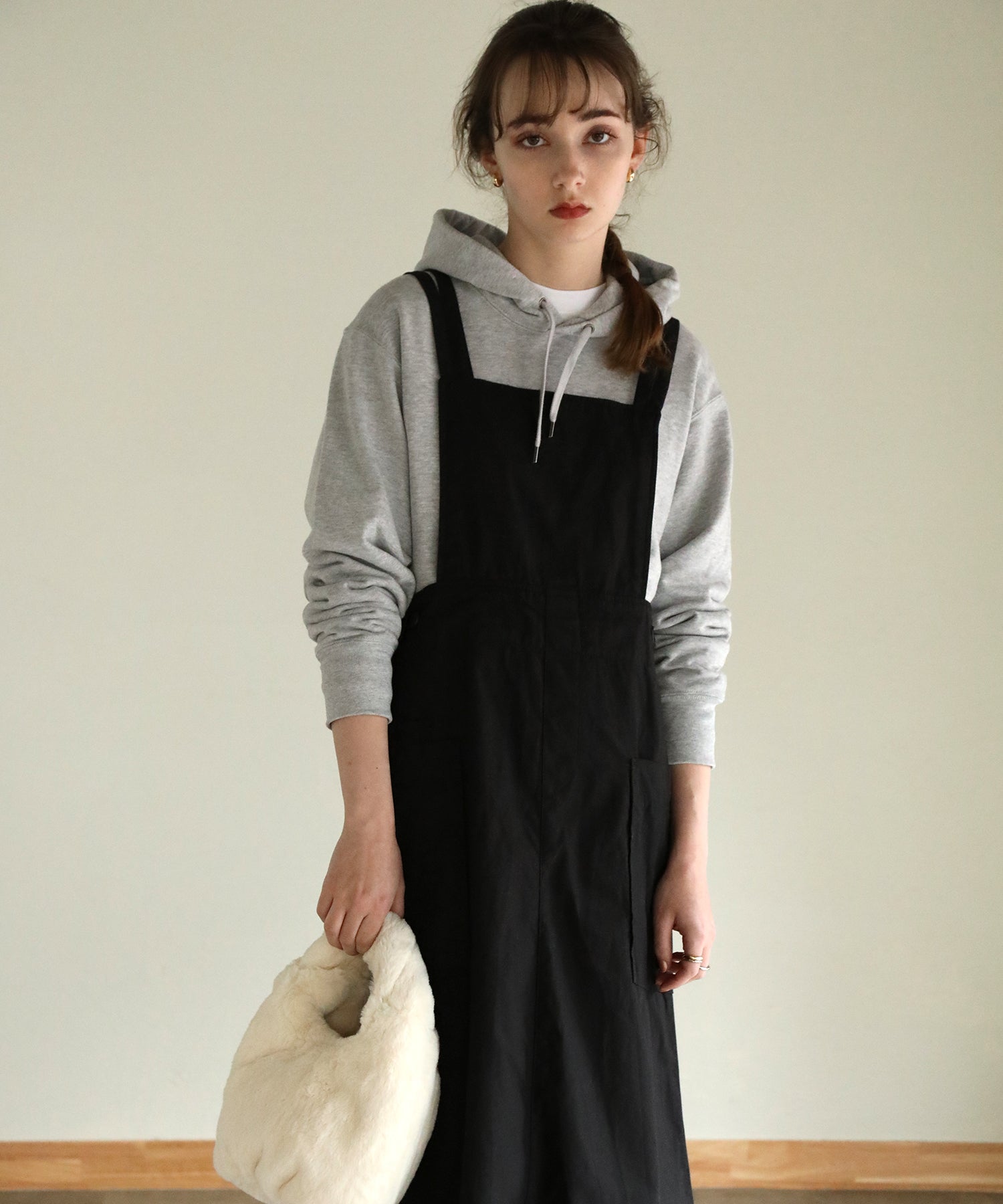 ツイルエプロンサロペットスカート｜スカート - aity