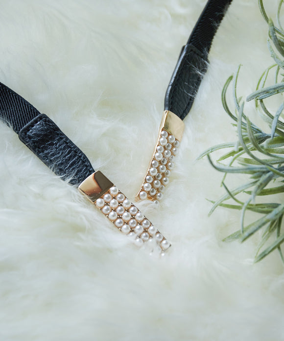 niana パールバー細ベルト ブラック