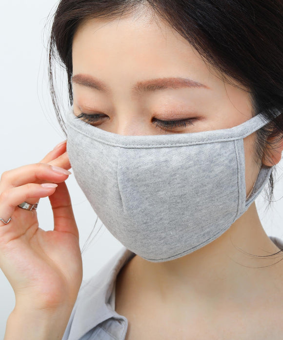 Fashion Letter 洗えるオーガニックコットンマスク グレー