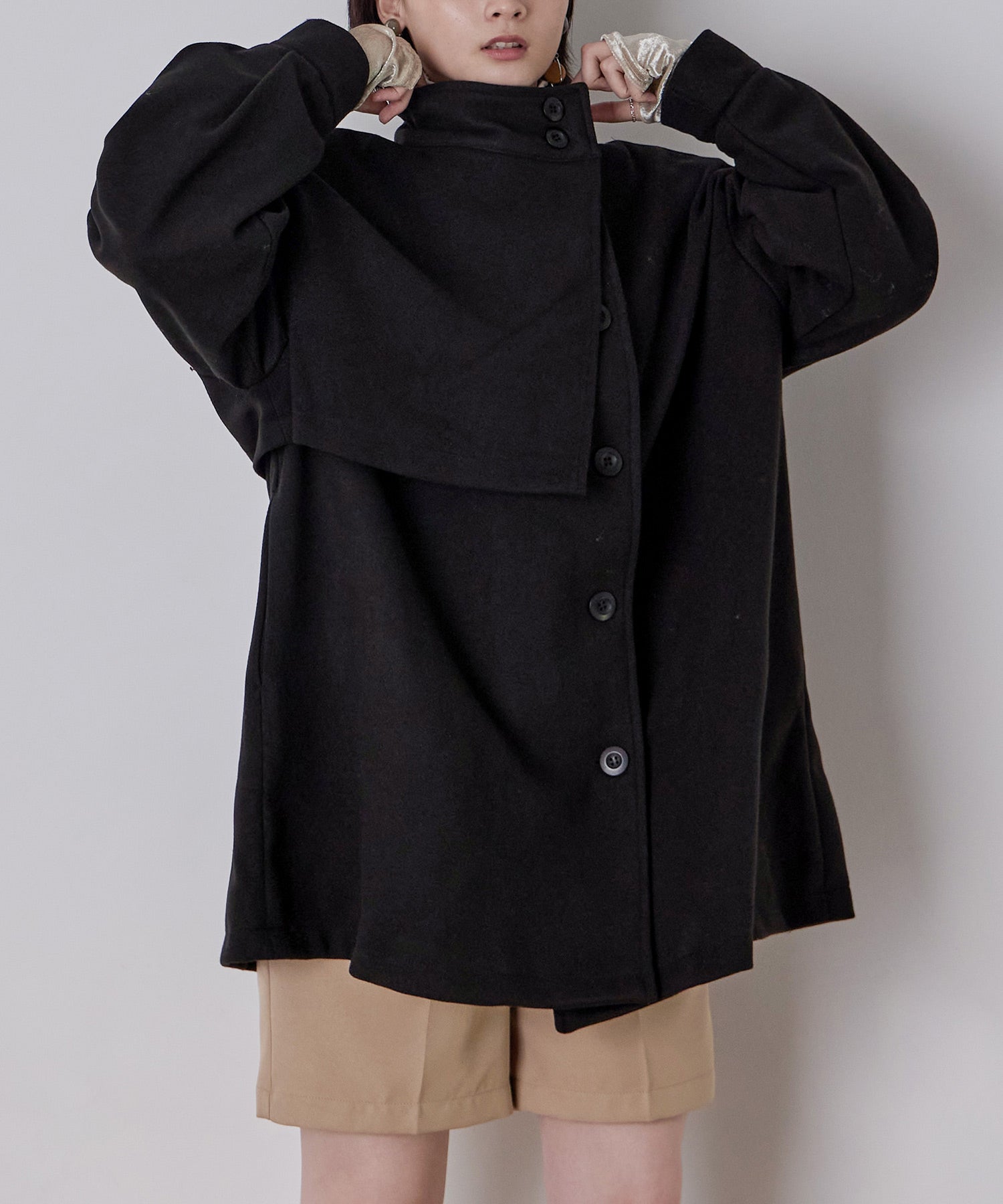 ジャケット・アウター k0071piu1uguale3 FAKE FAR WRAP COAT 定価14 6万 1piu1uguale3 x PENDLETON ZIP HOODED WRAP COAT Ⅴ