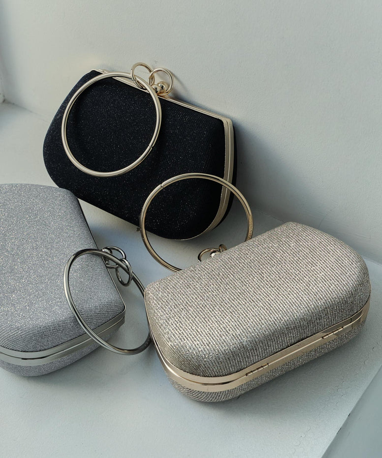 2wayリングハンドルシャイニーラメパーティーバッグ