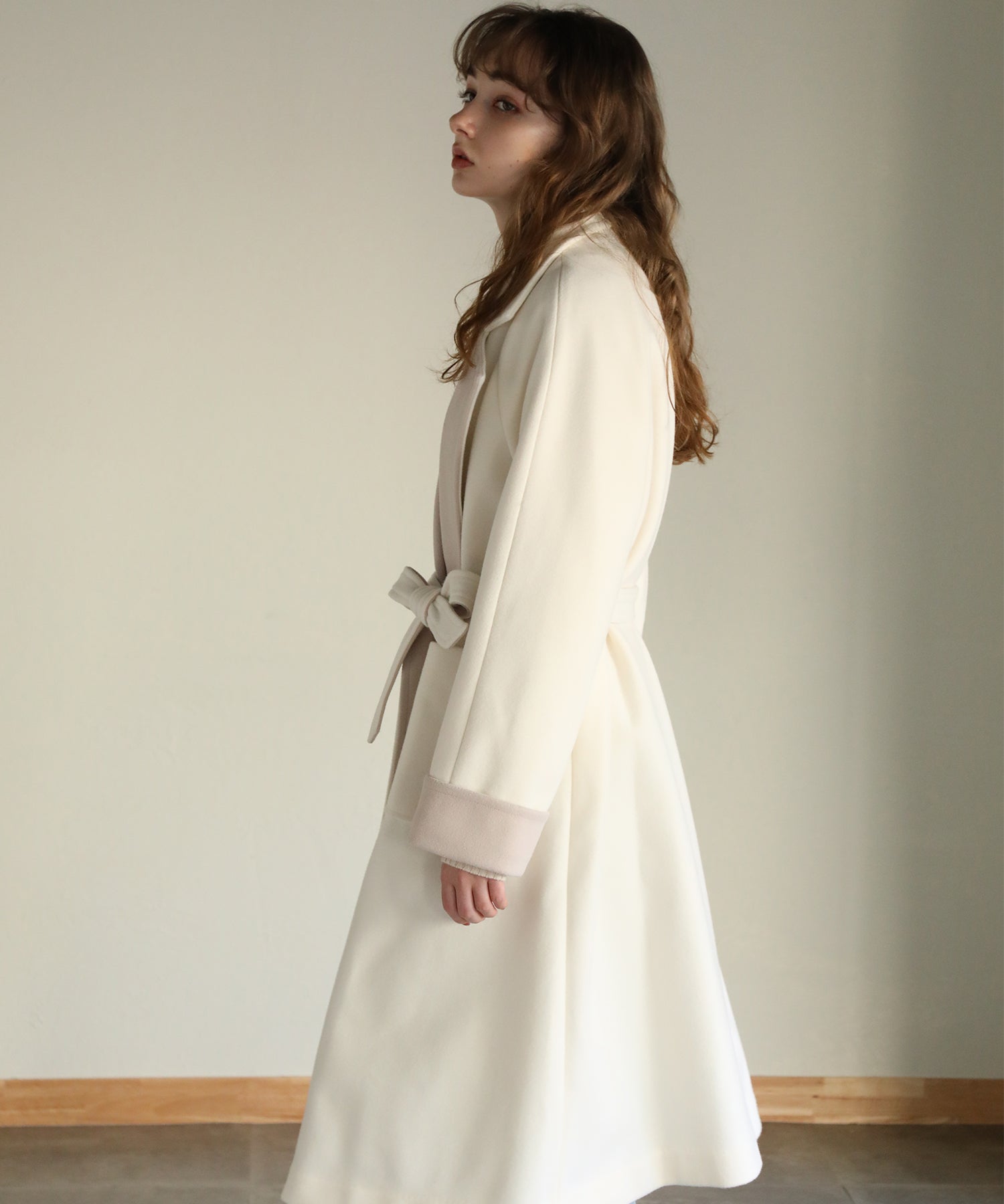 襟配色ラップコート｜コート・ジャケット - aity