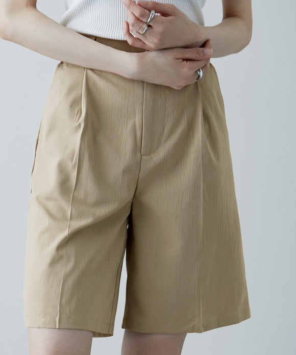 etoll. クレープハーフパンツ グレージュ