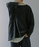 Fashion Letter コクーンビッグシルエットトップス ブラック