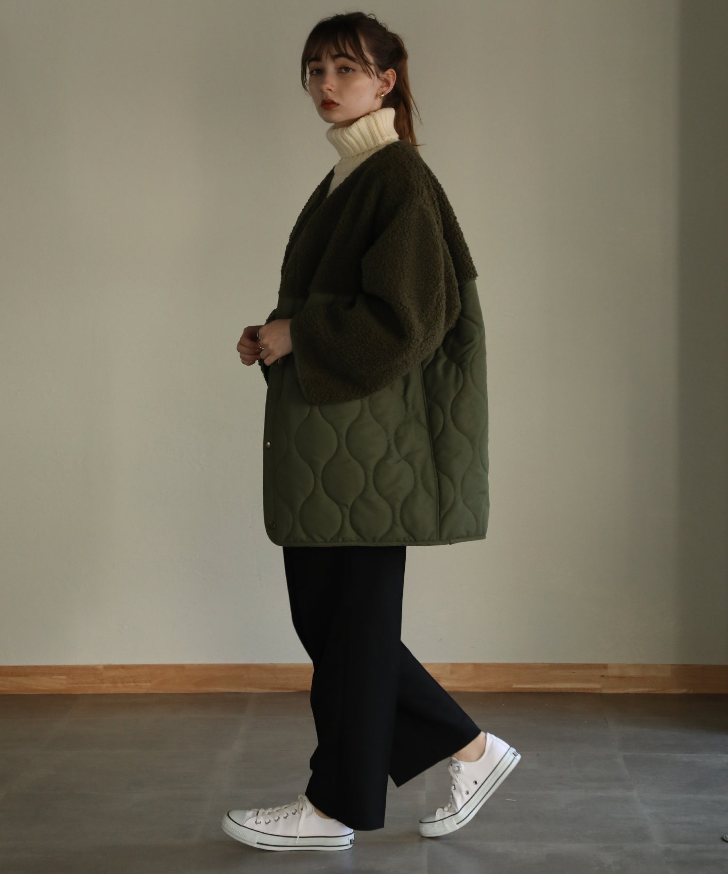 ボア×キルティング切替M65ショートコート｜コート・ジャケット - aity