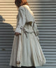 Fashion Letter バックプリーツトレンチコート サンドベージュ