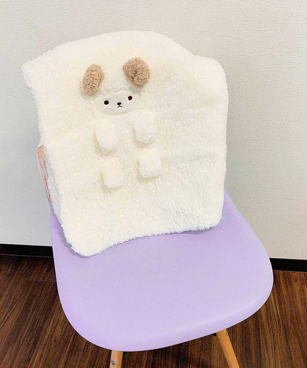 Fashion Letter モコモコくるくるアニマルひざ掛け ヒツジ