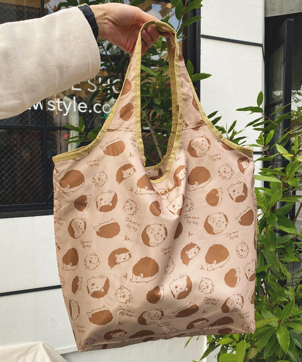Fashion Letter 保冷保温コンパクトエコバッグ ハリネズミベージュ