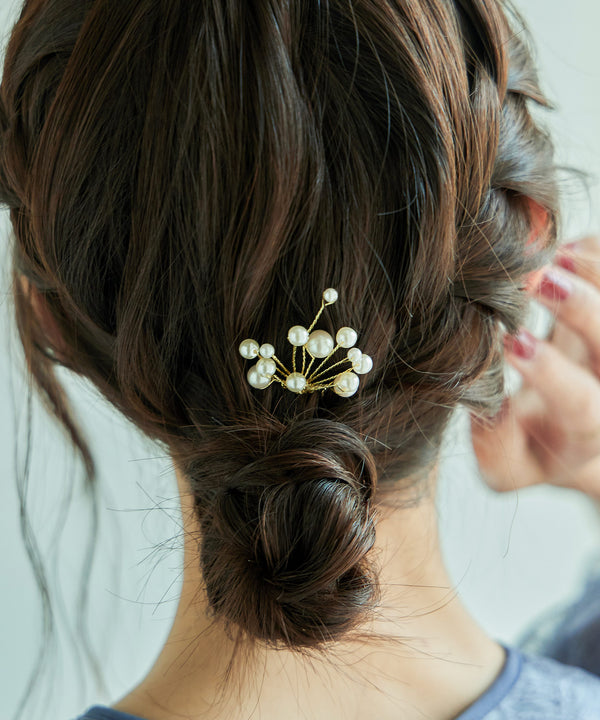 niana パールへアアクセ オフホワイト