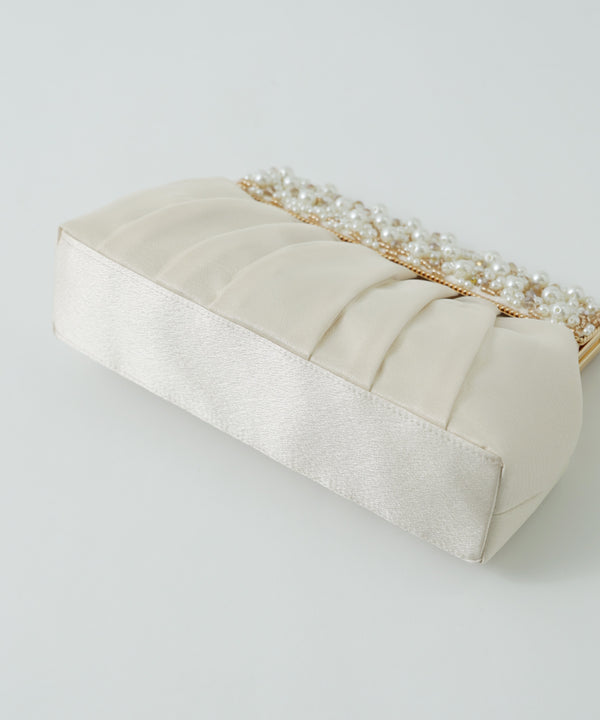 niana ビーズ刺繡クラッチオーガンジーバッグ