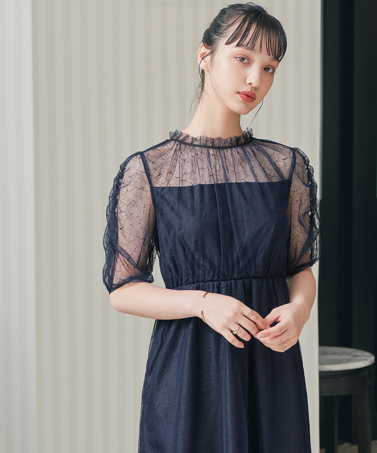 niana バックリボン総レース　パーティードレス レディース niana ドレス 総レース バックリボン パーティードレス 同窓会