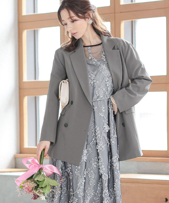 niana ダブルジャケット チャコール