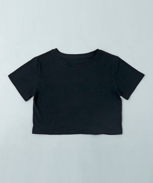 etoll. カラー天竺コンパクトTシャツ ブラック