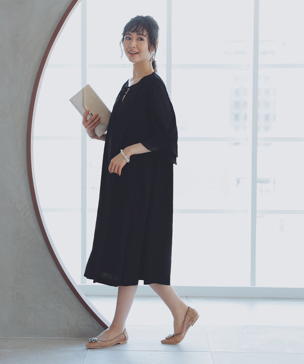niana 授乳口付マタニティドレス ブラック
