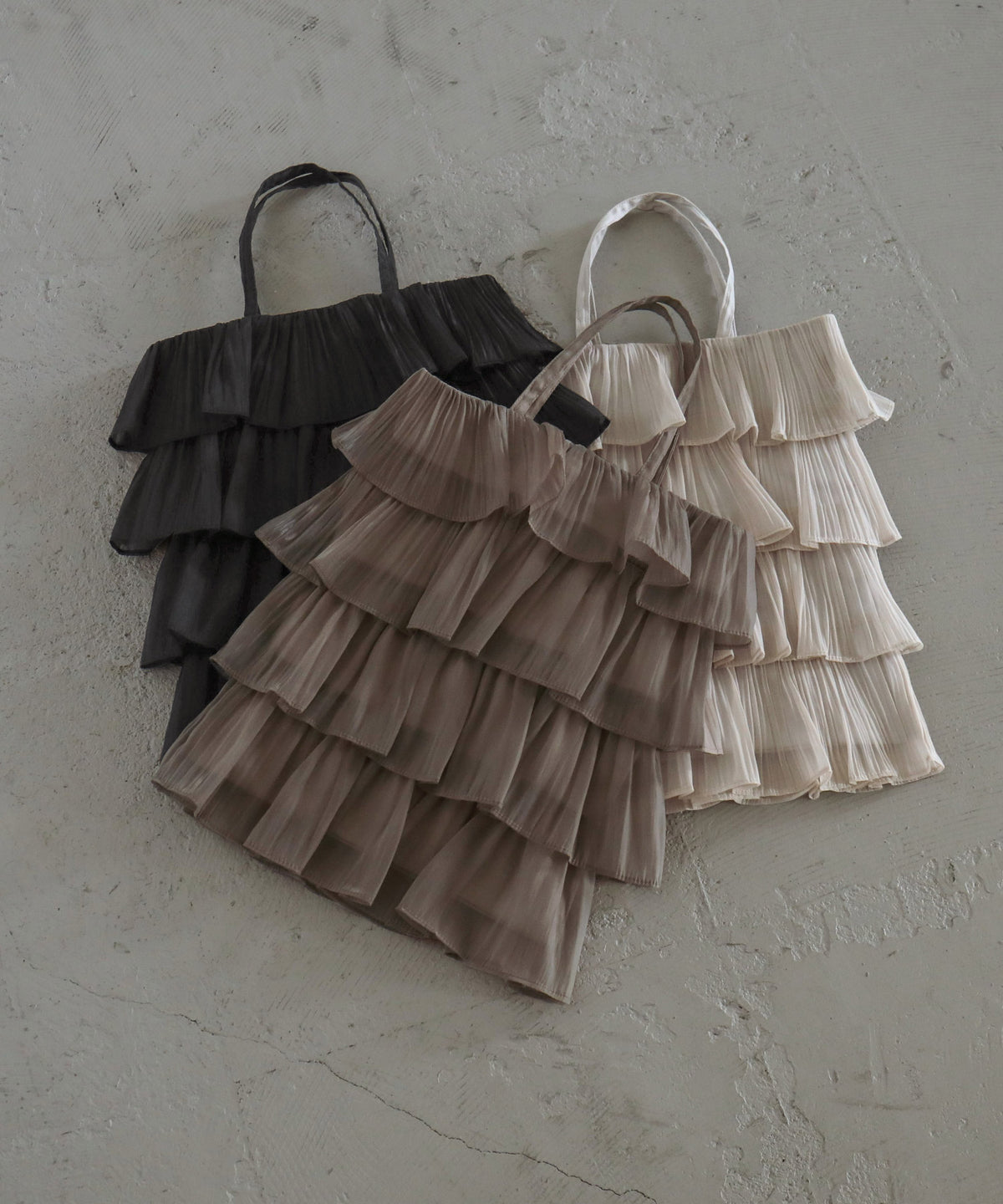 シアーオーガンジーティアードパーティーサブバック