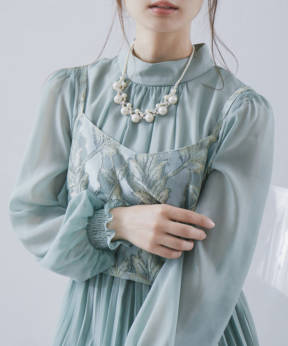 niana ランダムパールビジューネックレス オフホワイト