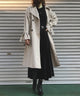 Fashion Letter バックレーストレンチコート サンドベージュ