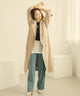 Fashion Letter キャンディ袖ビッグトレンチコート ベージュ
