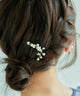 niana フラワーパールヘアアクセ（カーブ） オフホワイト