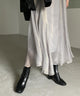Fashion Letter 光沢シアースカート グレー