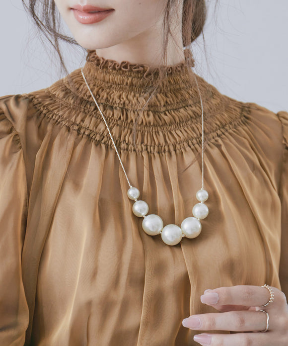 niana パールタッセルネックレス ゴールド