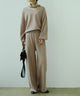Fashion Letter オフタートルオープンネックニット モカ