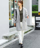 Fashion Letter 84丈モッサ チェスターコート ライトグレー