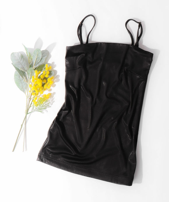 niana ラメカットキャミソール ブラック