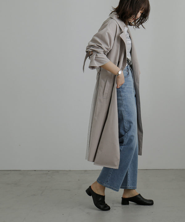 Fashion Letter バックチュールトレンチコート グレージュ