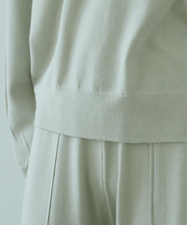 Fashion Letter オフタートルオープンネックニット