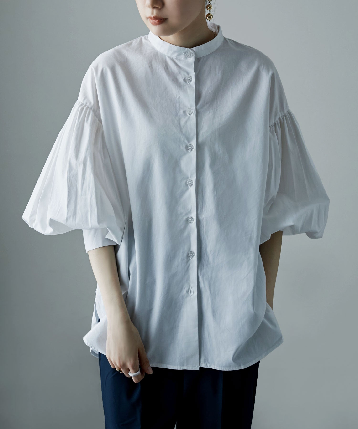 SLEEVE PUFF CUT TOPS スリーブパフカットトップス - トップス