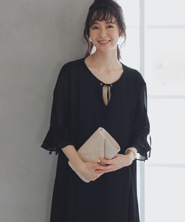 niana 授乳口付マタニティドレス ブラック