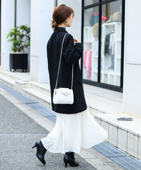 Fashion Letter 84丈モッサ チェスターコート ブラック