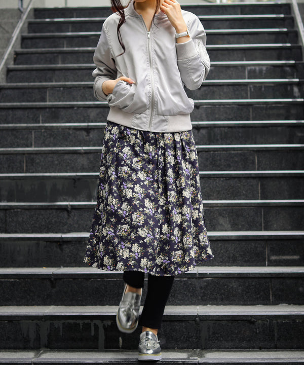 Fashion Letter レギュラーMA-1 グレージュ