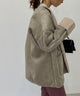 Fashion Letter フェイクムートンリバーシブルジャケット グレージュ