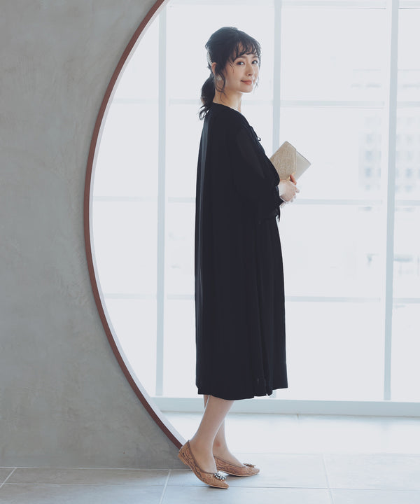 niana 授乳口付マタニティドレス ブラック