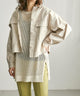Fashion Letter ショートシャツジャケット ライトベージュ