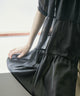 Fashion Letter 襟付きティアードチュニック ブラック