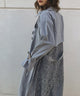 Fashion Letter バックレーストレンチコート ダスティブルー