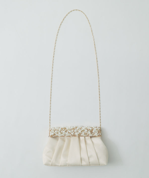 niana ビーズ刺繡クラッチオーガンジーバッグ