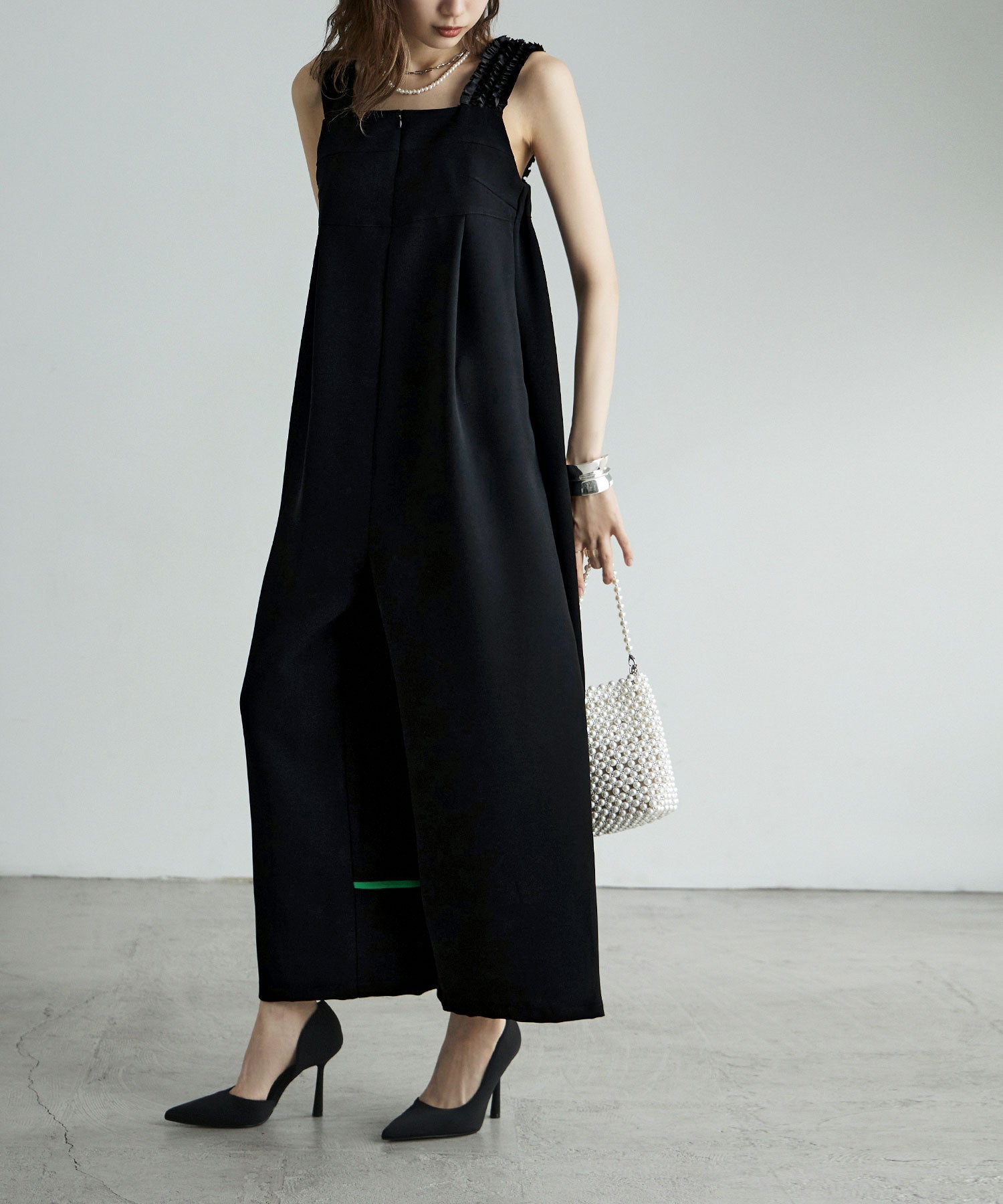 フリルショルダーコンビネゾン｜オーバーオール・オールインワン - etoll.