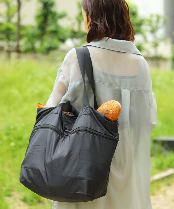 Fashion Letter コンパクトレジカゴエコBAG ブラック
