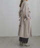 Fashion Letter キャンディ袖BIGトレンチコート グレージュ