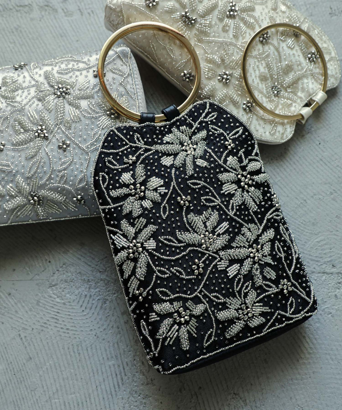 2wayリングハンドルビジューパーティーバッグ