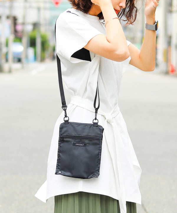 Fashion Letter 2wayミニショルダー&エコバッグ ブラック